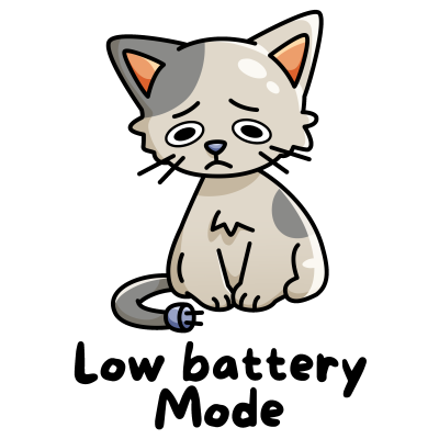 Low Battery Mode Sticker