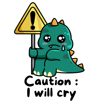 Caution: I Will Cry Sticker
